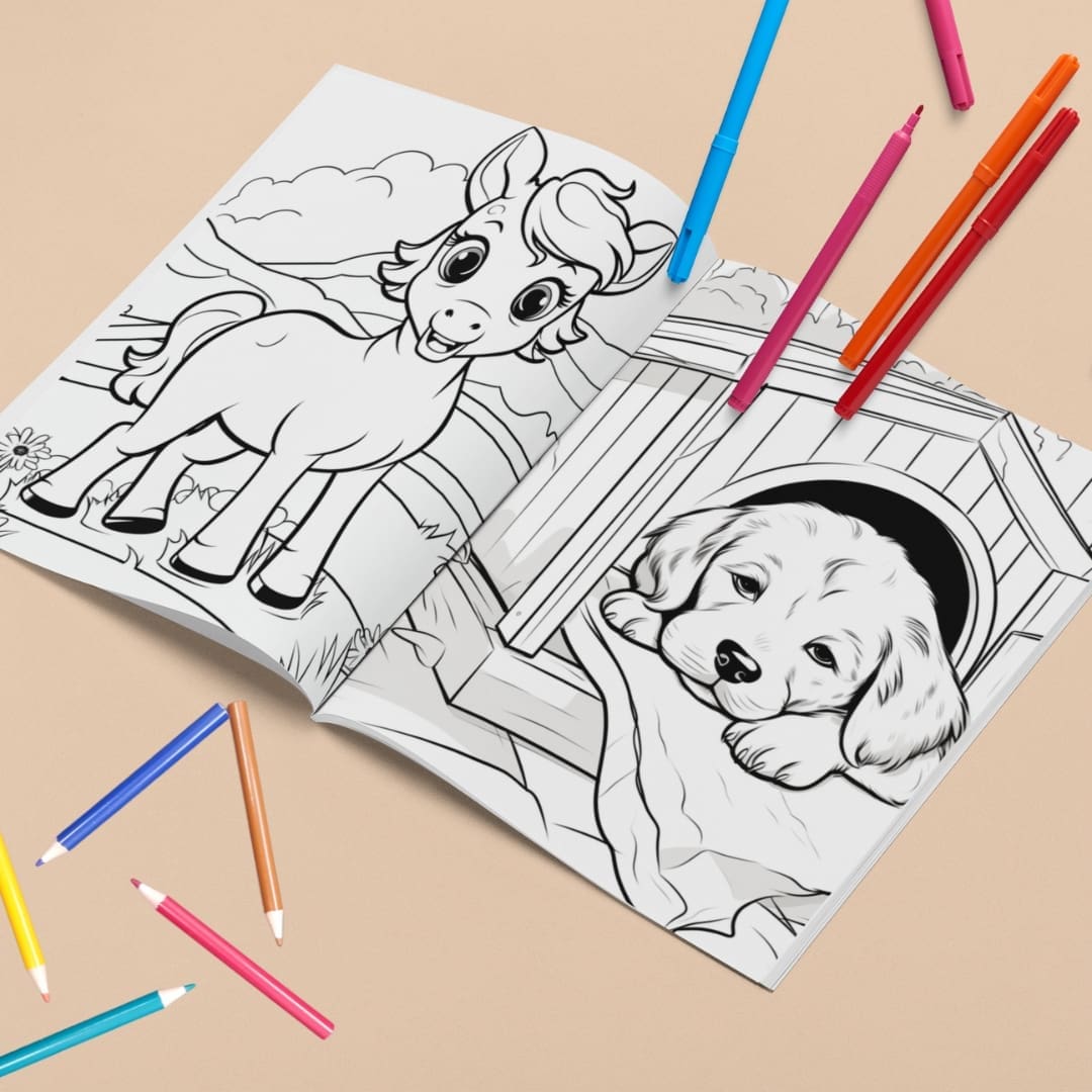 Adorable Baby Animals Coloring Pages - Image 2