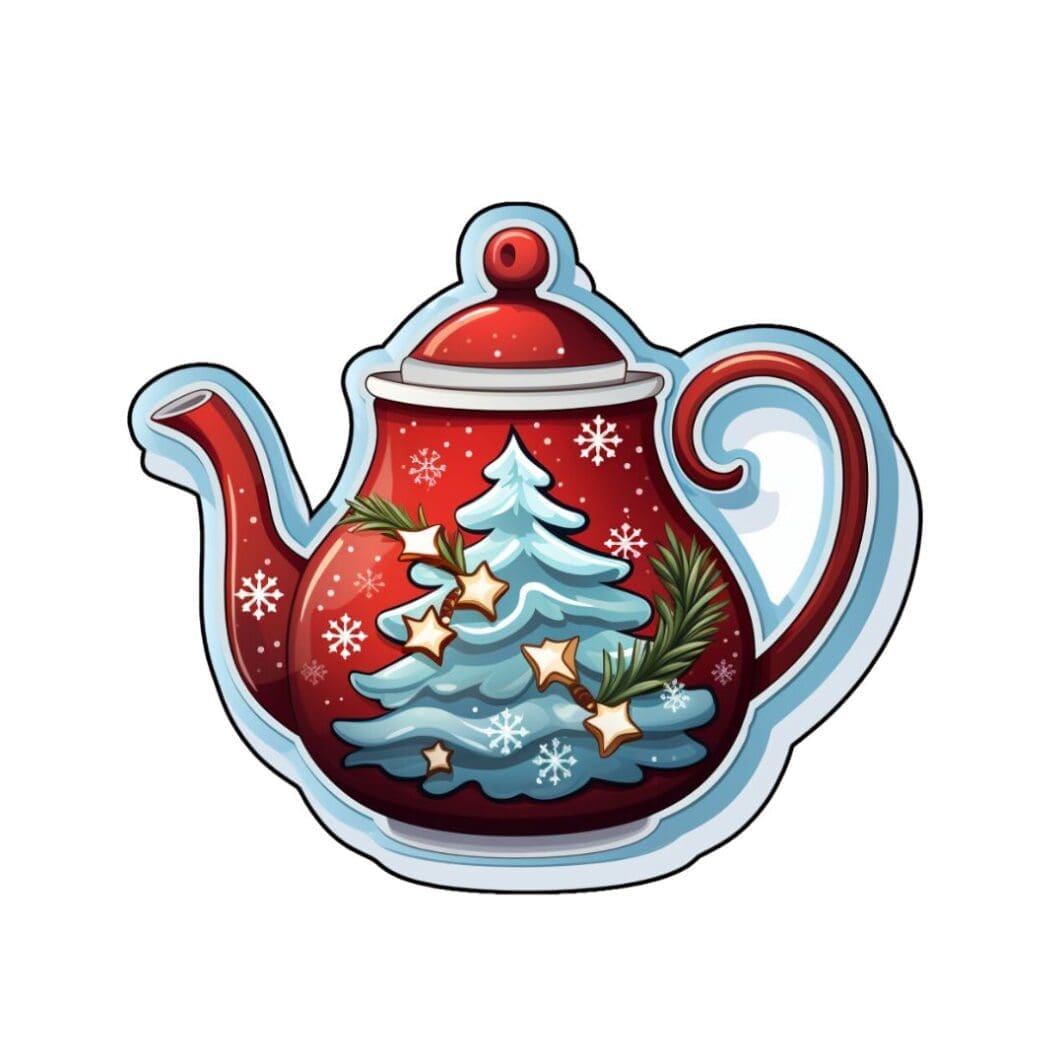 Fancy Christmas Teapots Stickers - Image 2