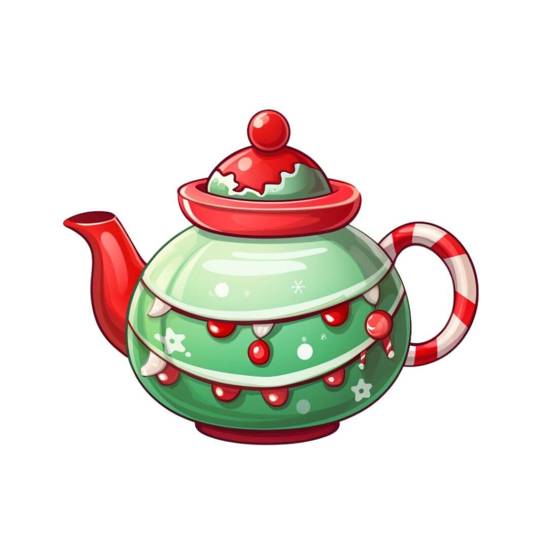 Fancy Christmas Teapots Stickers - Image 6