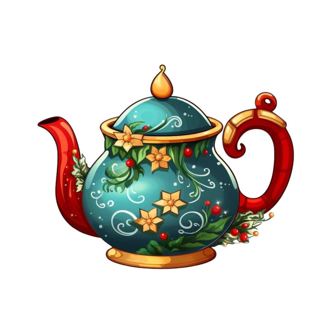 Fancy Christmas Teapots Stickers - Image 7