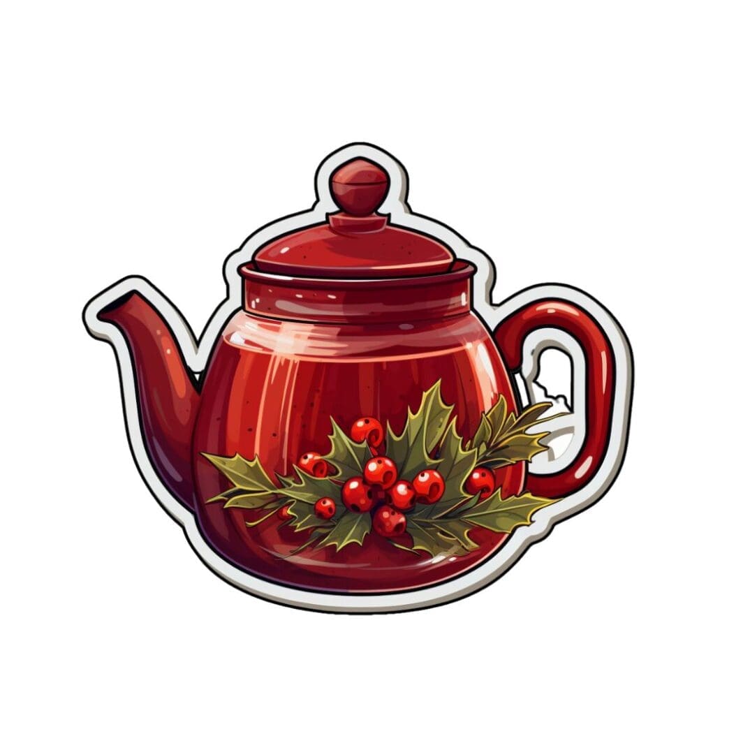 Fancy Christmas Teapots Stickers - Image 3