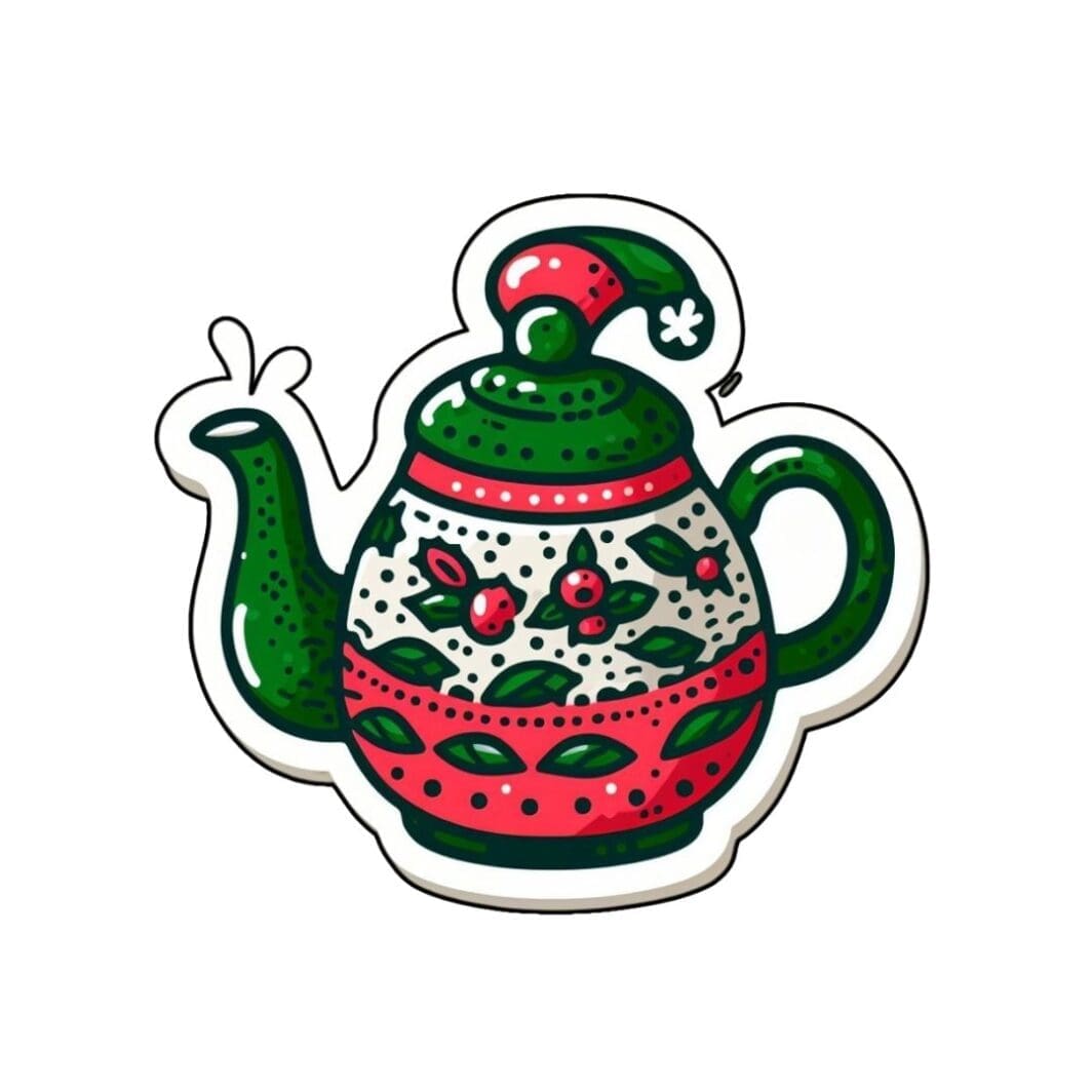 Christmas Teapots Stickers - Image 3