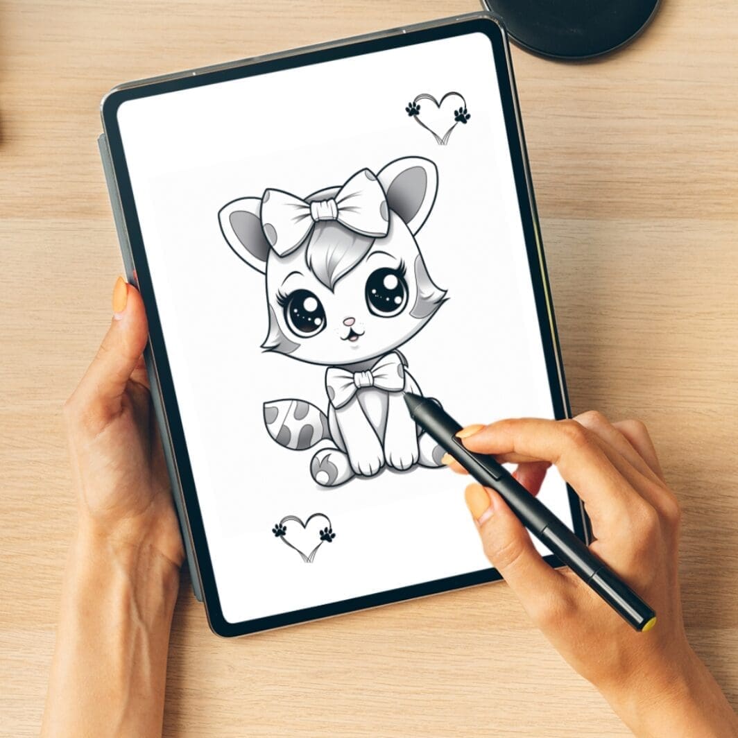 Kawaii Cats Coloring Pages