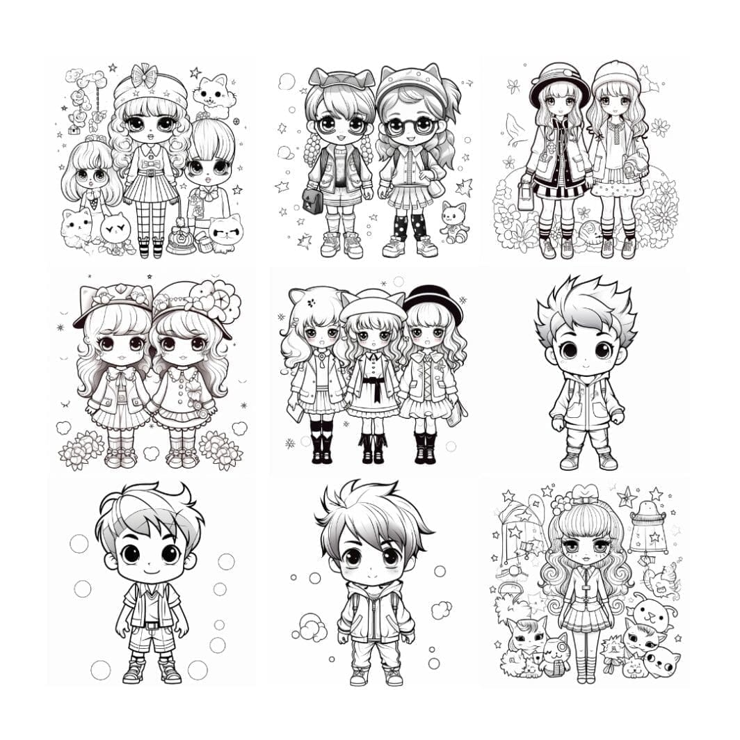 This image contains a Printable coloring busy book that open to pages with designs for download and print for kids and adults. The busy book is available uniquely at SharekknaOnline.com. It can be downloaded instantly and printed at home or your local print house. Numerous engaging and educational activities wait for parents and kids. From traditional coloring sessions with crayons, colored pencils, or markers to sparking imagination through storytelling based on the busy book's images, there's ample room for creativity.