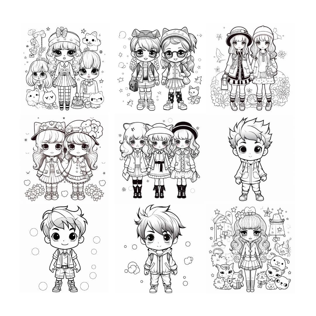 This image contains a Printable coloring busy book that open to pages with designs for download and print for kids and adults. The busy book is available uniquely at SharekknaOnline.com. It can be downloaded instantly and printed at home or your local print house. Numerous engaging and educational activities wait for parents and kids. From traditional coloring sessions with crayons, colored pencils, or markers to sparking imagination through storytelling based on the busy book's images, there's ample room for creativity.