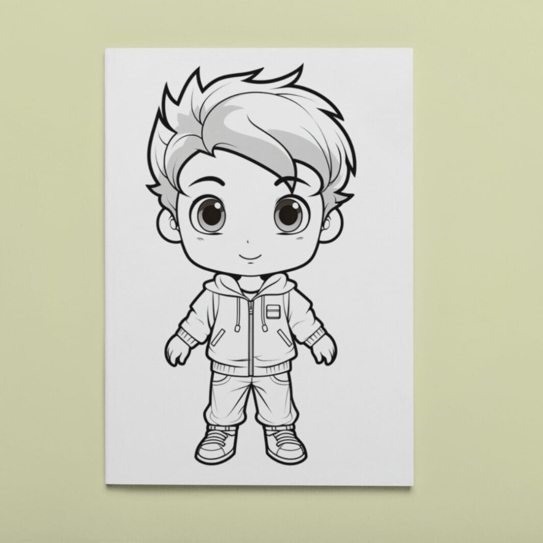 Kawaii Fashion Coloring Pages - Image 3