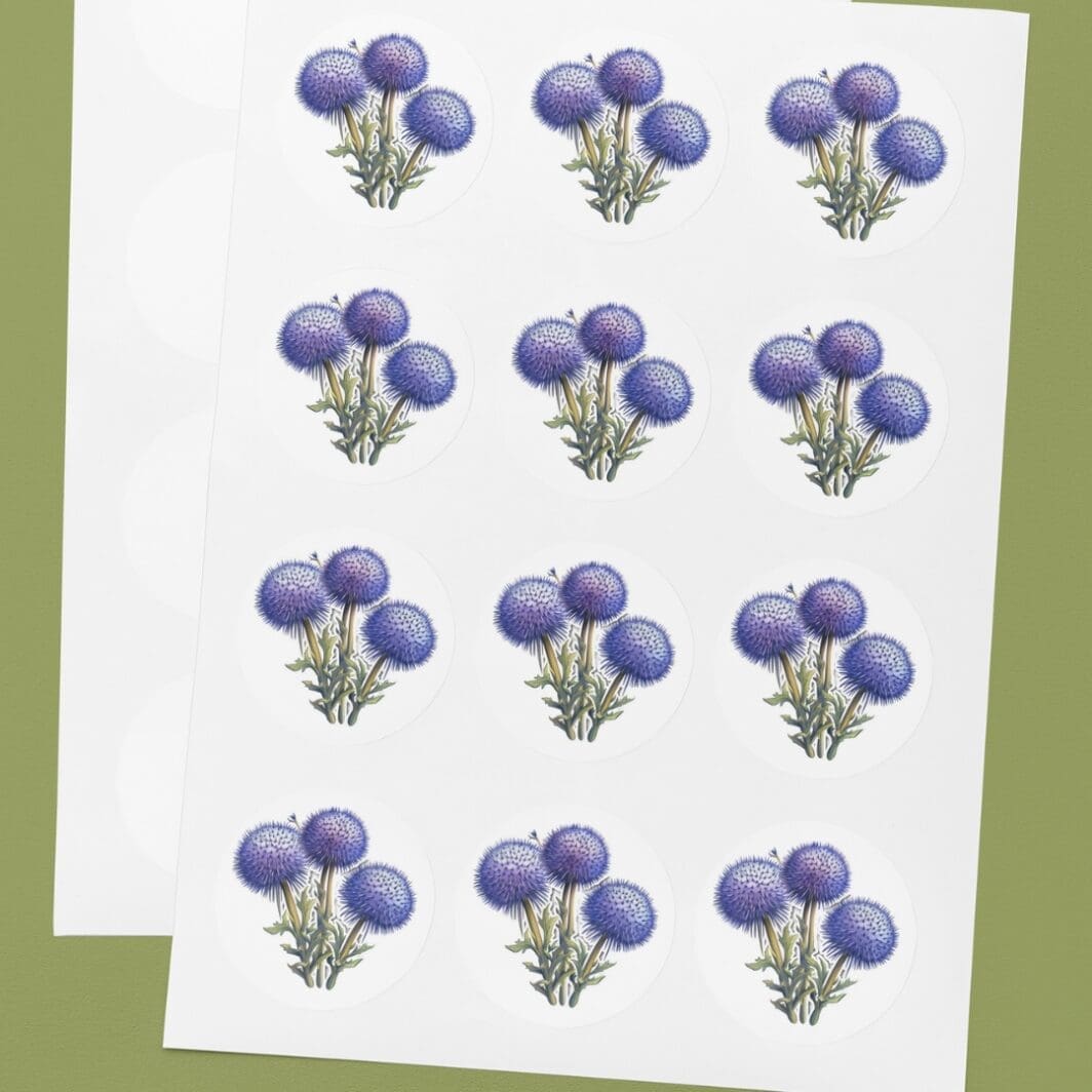 Purple Flowers Stickers - Image 6