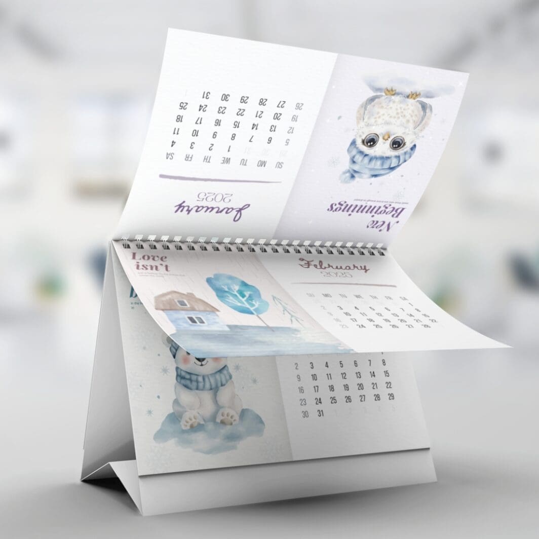 Winter Calendar Watercolor 2025 - Image 4