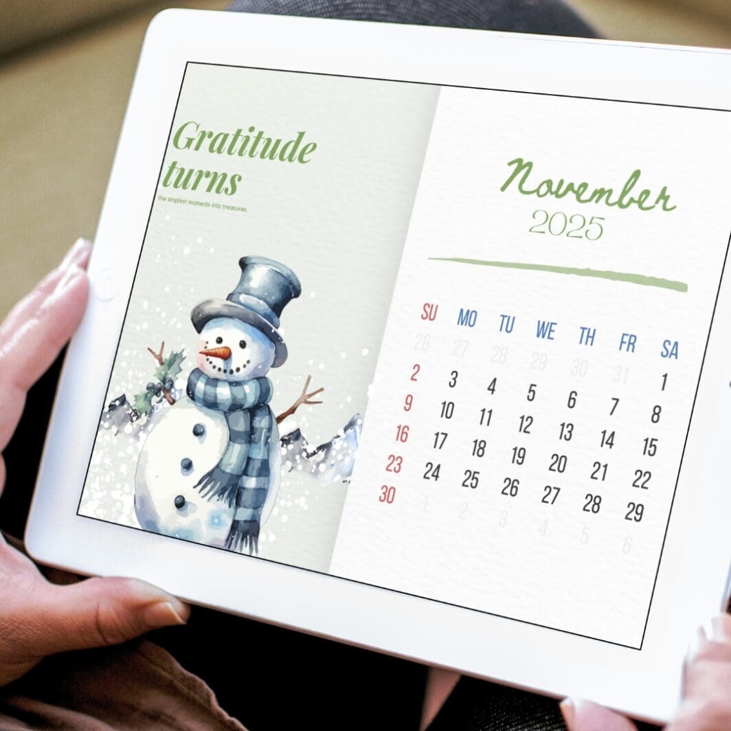 Winter Calendar Watercolor 2025 - Image 5