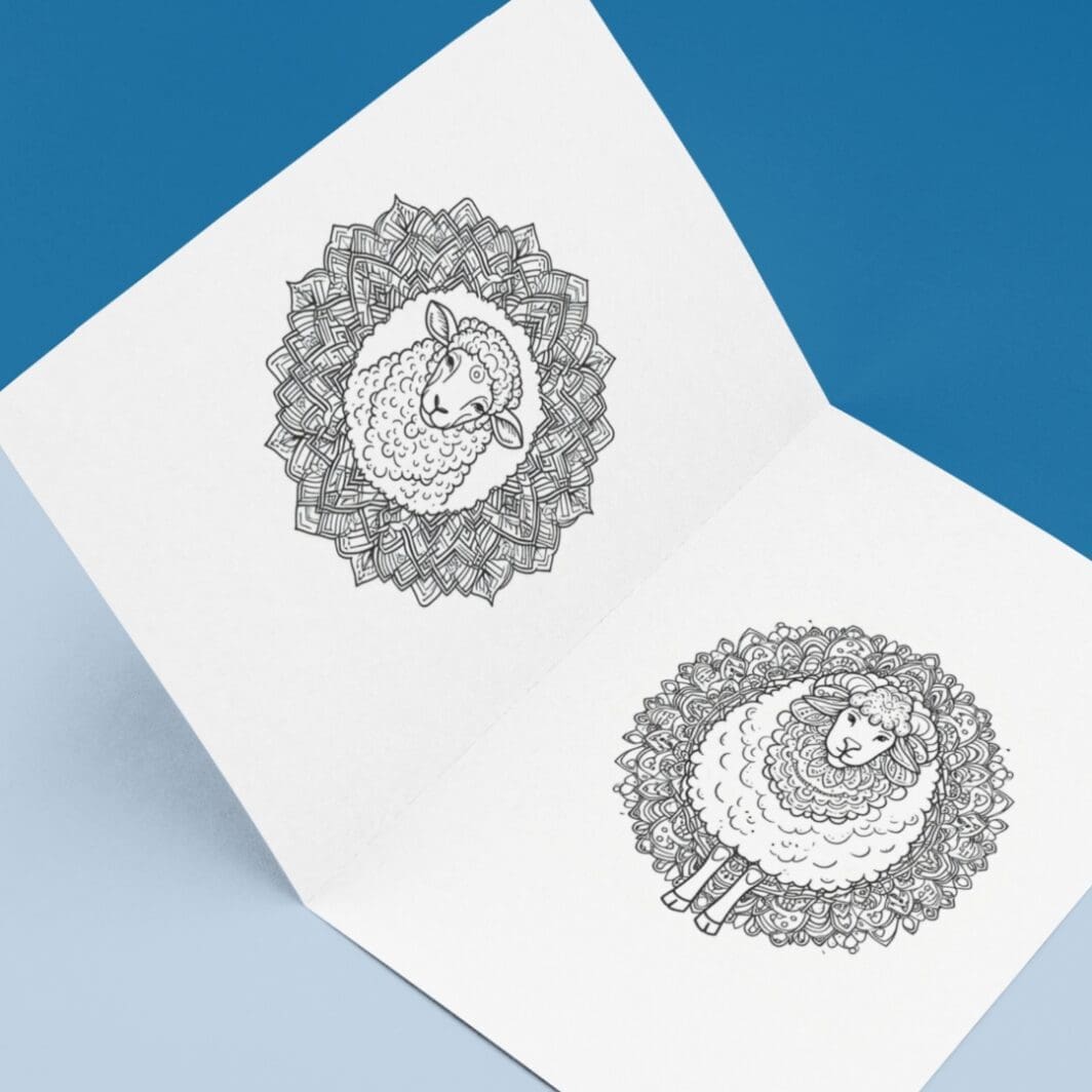 This is an image of a highly detailed black and white mandala coloring page with symmetrical patterns, including floral motifs and geometric shapes. Perfect for stress relief and creative expression, this intricate mandala design is ideal for artists of all ages. Download and print for a relaxing coloring experience.