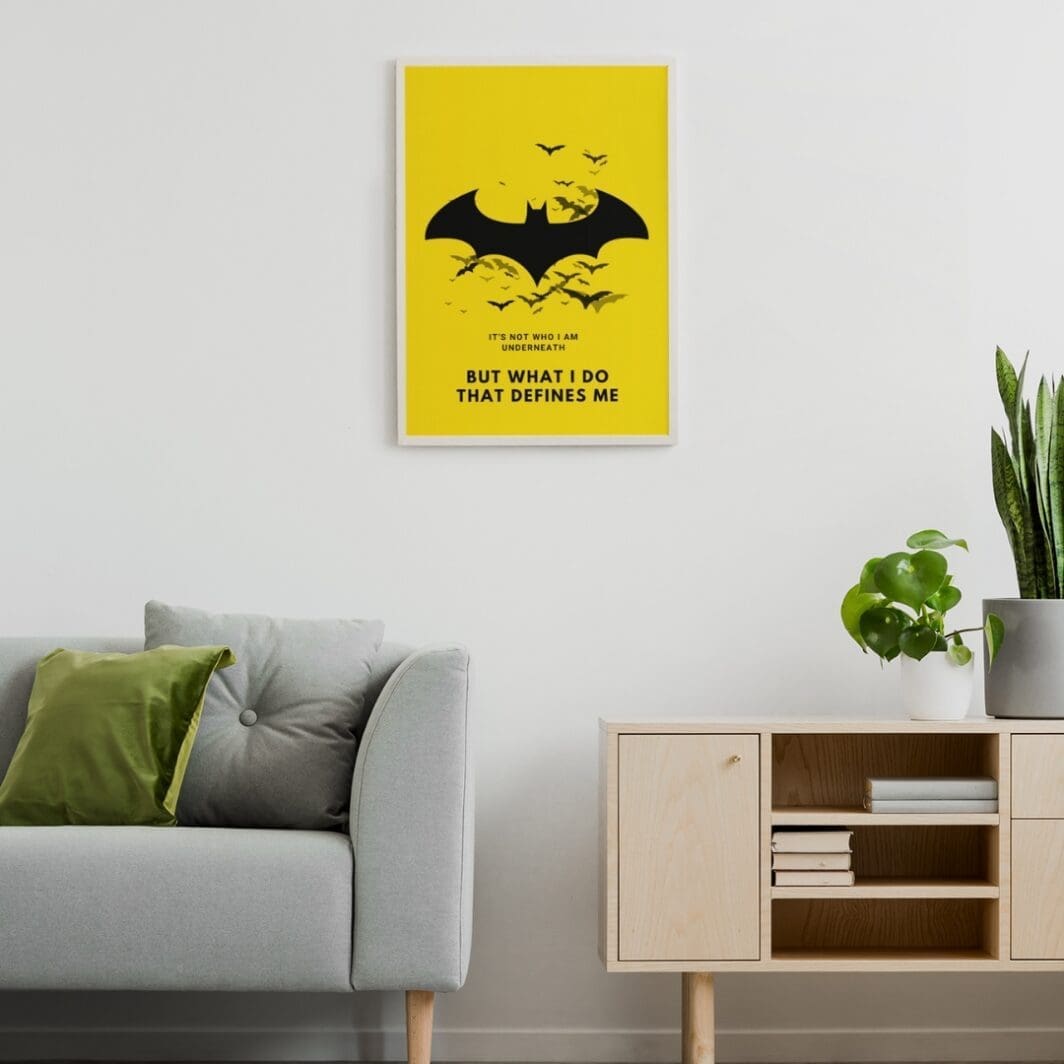 This image contains stylish superheroes themed poster with humorous slogan perfect for home and office wall decor available at SharekknaOnline.com. The poster can be downloaded as pdf and printed at home or at the local print house on A3, A4 and A5 paper size.