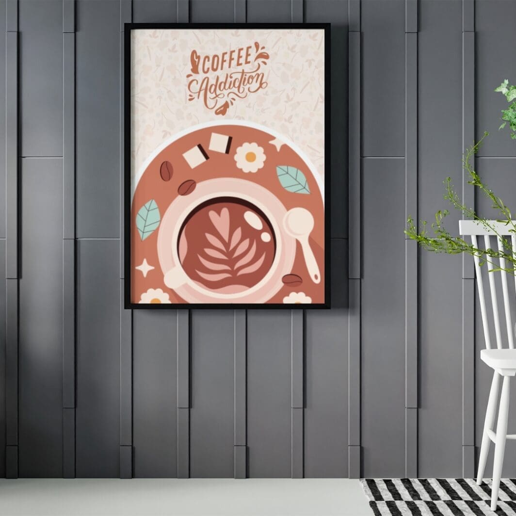 Coffee Mug Wall Art Coffee Addiction - Image 5