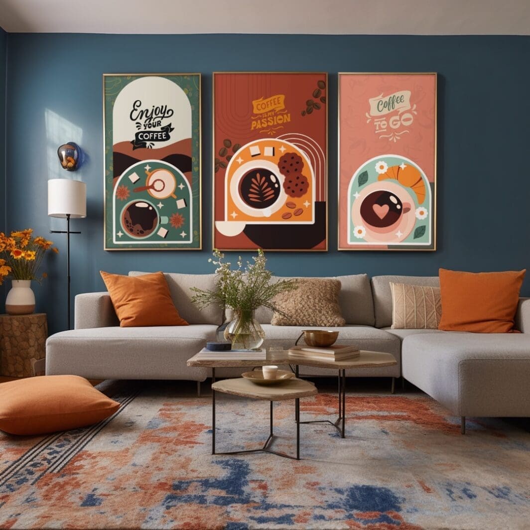 This image contains stylish coffee mug themed poster with emotional slogan, good old days, perfect for home and office wall art and wall decor, available at SharekknaOnline.com. The poster can be downloaded as pdf and printed at home or at the local print house on A3, A4 and A5 paper size.