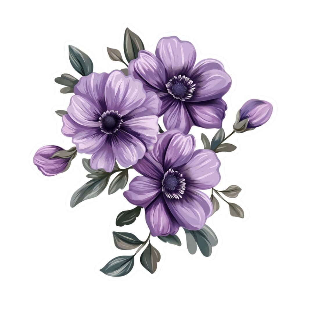 Lilac Flowers Stickers - Image 7