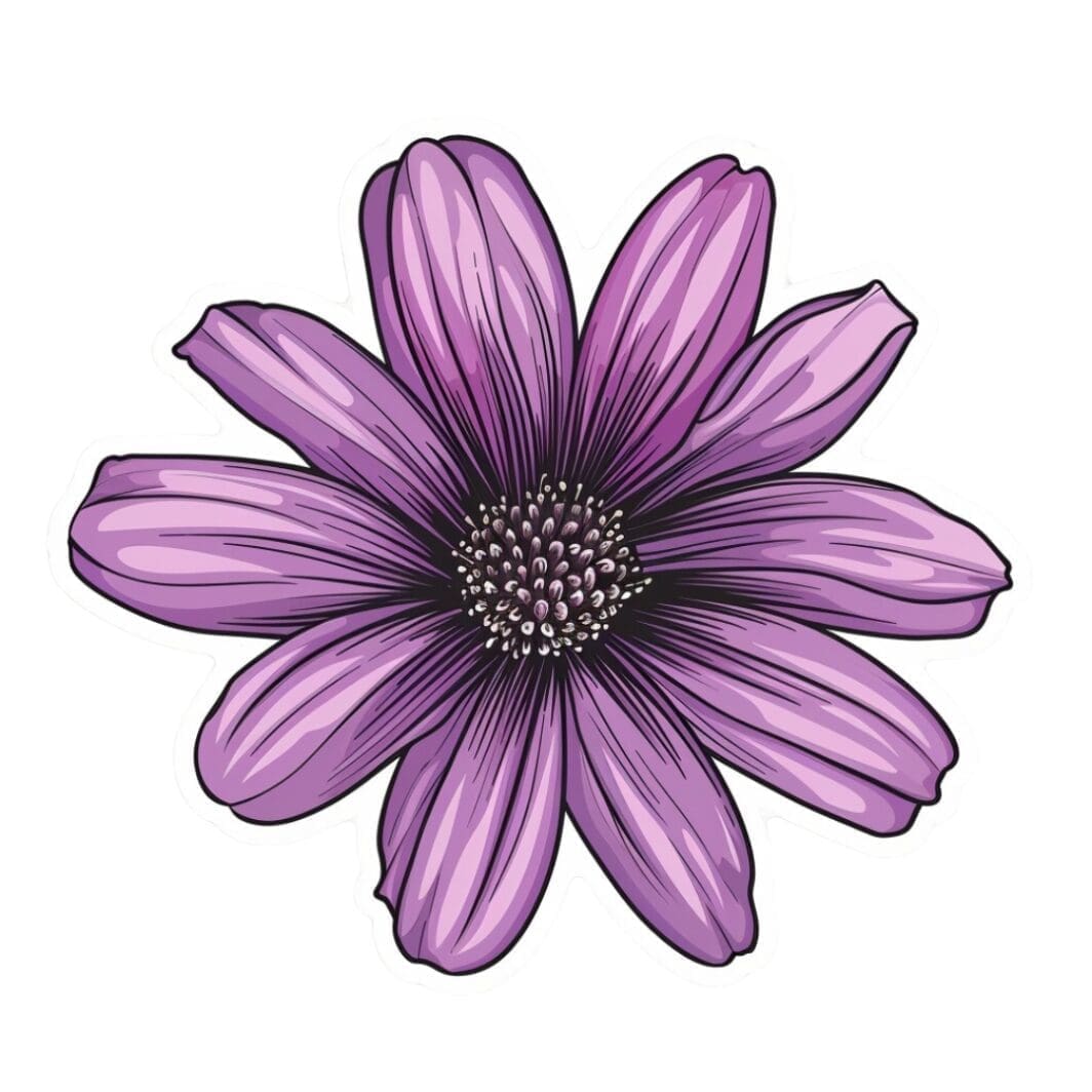 Lilac Flowers Stickers - Image 4