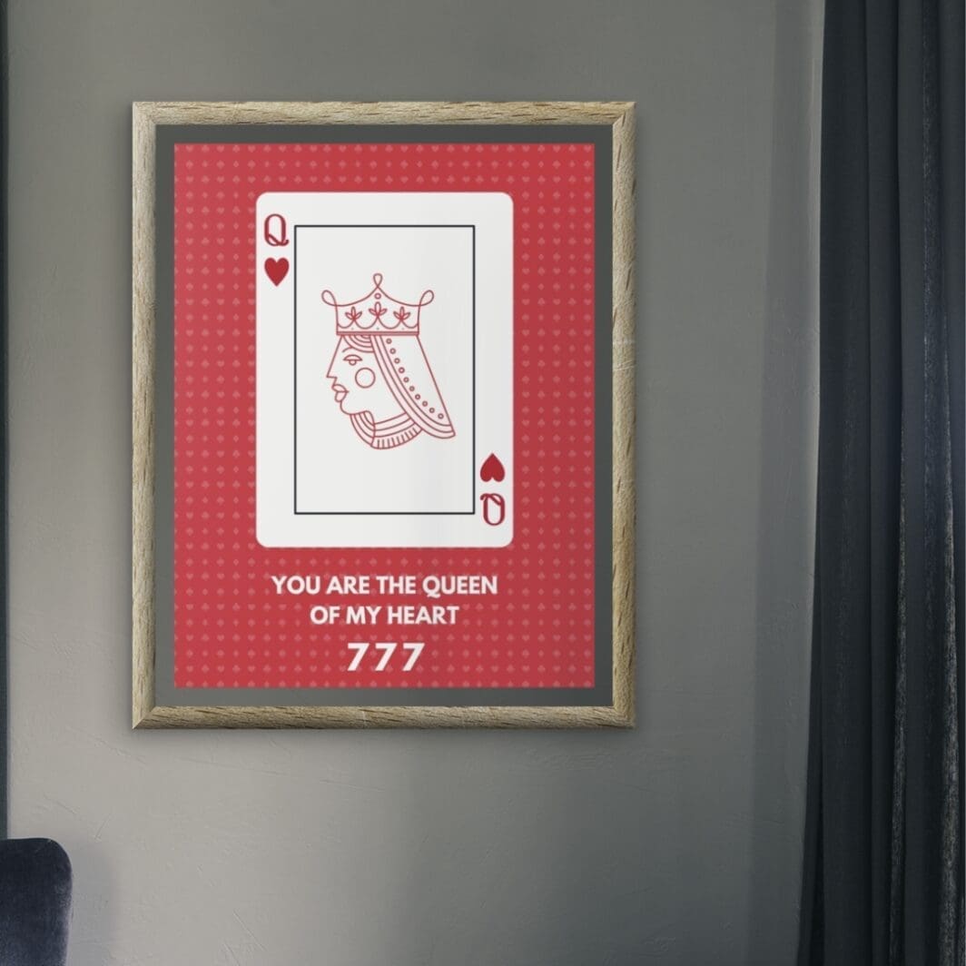 Playing Cards Wall Art-You are the Queen