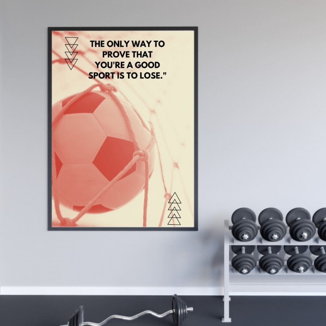 This image contains motivational sports football and basketball team games poster with emotional and motivational slogans, perfect for gum, home and work wall art and wall decor, available at SharekknaOnline.com. The poster can be downloaded as pdf and printed at home or at the local print house on A3, A4 and A5 paper size.