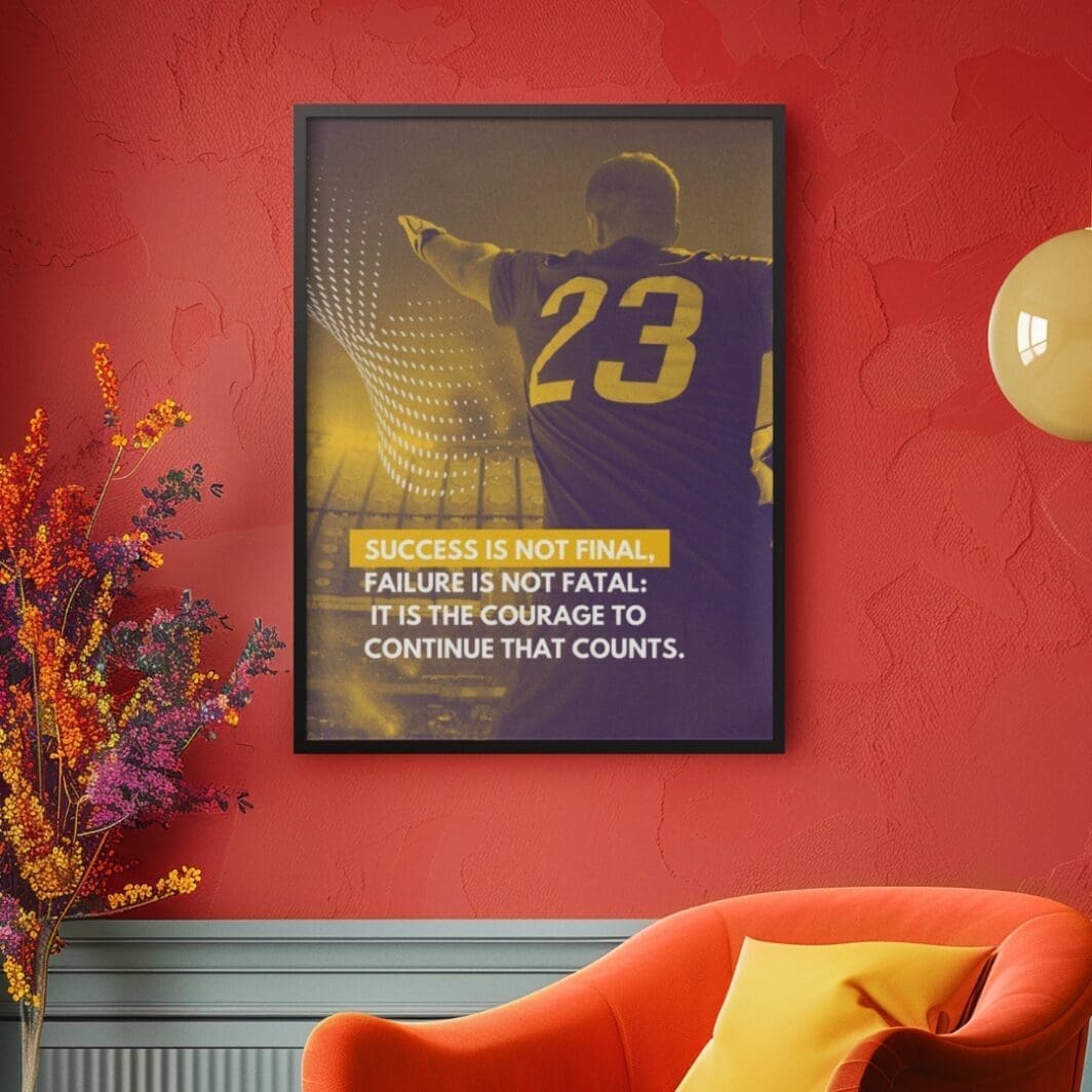 This image contains motivational sports football and basketball team games poster with emotional and motivational slogans, perfect for gum, home and work wall art and wall decor, available at SharekknaOnline.com. The poster can be downloaded as pdf and printed at home or at the local print house on A3, A4 and A5 paper size.