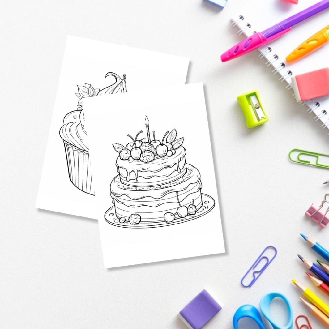 81+ Cake Paradise Coloring Pages - Image 2