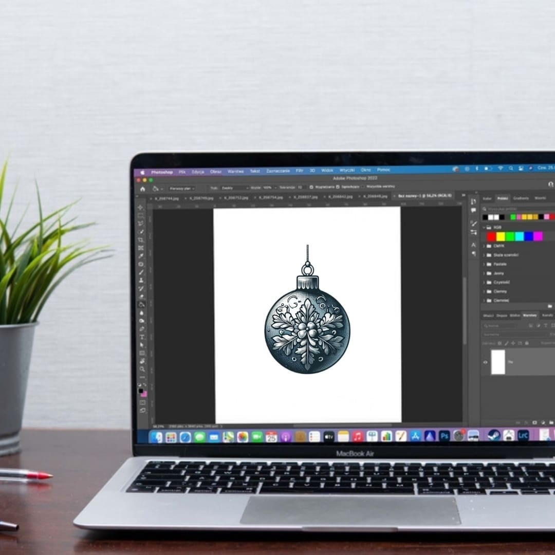 Vintage Blue Christmas Clipart - Image 4