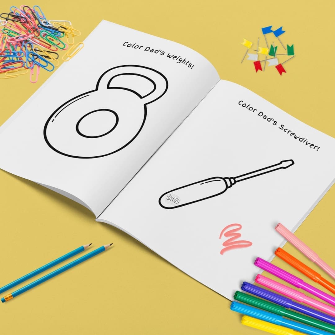 This image contains a Printable coloring busy book that open to pages with designs for download and print for kids and adults. The busy book is available uniquely at SharekknaOnline.com. It can be downloaded instantly and printed at home or your local print house. Numerous engaging and educational activities wait for parents and kids. From traditional coloring sessions with crayons, colored pencils, or markers to sparking imagination through storytelling based on the busy book's images, there's ample room for creativity.