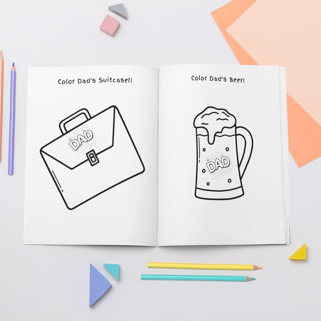 This image contains a Printable coloring busy book that open to pages with designs for download and print for kids and adults. The busy book is available uniquely at SharekknaOnline.com. It can be downloaded instantly and printed at home or your local print house. Numerous engaging and educational activities wait for parents and kids. From traditional coloring sessions with crayons, colored pencils, or markers to sparking imagination through storytelling based on the busy book's images, there's ample room for creativity.