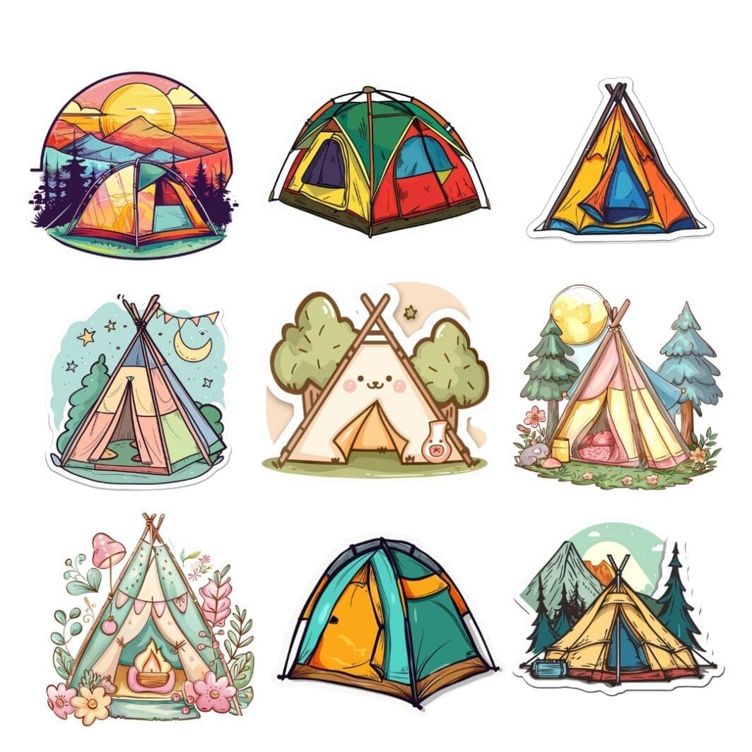 Camping Tent Stickers - Image 7