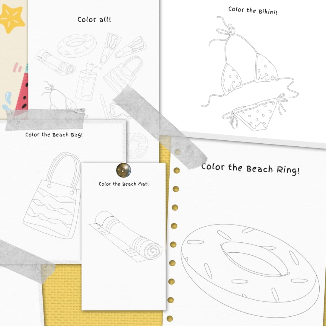Seaside Fun Coloring Pages - Image 2