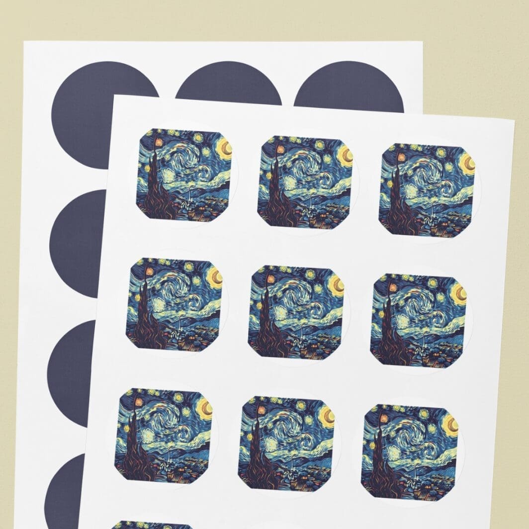 Starry Night Van Gogh Stickers - Image 8