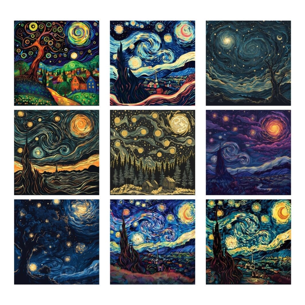 Starry Night Van Gogh Stickers - Image 10