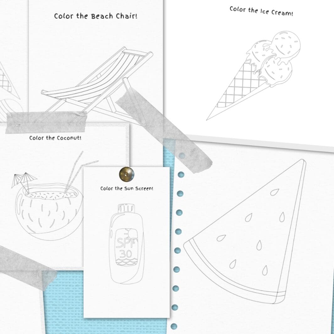 This image contains a Printable coloring busy book that open to pages with designs for download and print for kids and adults. The busy book is available uniquely at SharekknaOnline.com. It can be downloaded instantly and printed at home or your local print house. Numerous engaging and educational activities wait for parents and kids. From traditional coloring sessions with crayons, colored pencils, or markers to sparking imagination through storytelling based on the busy book's images, there's ample room for creativity.