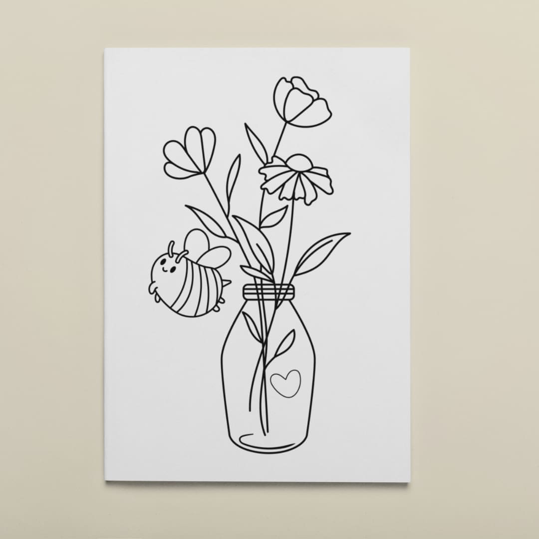 Flowers Bouquet Coloring Pages - Image 3