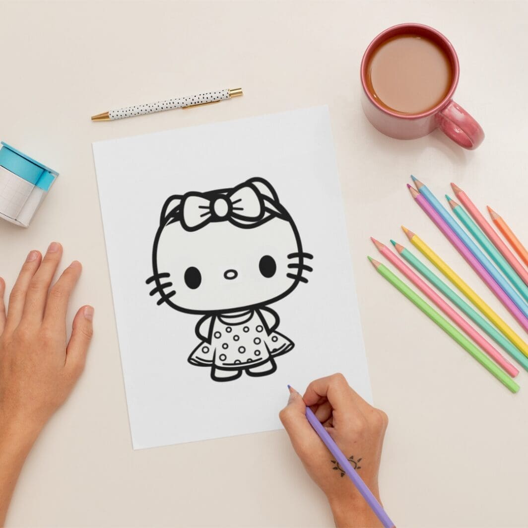 Hello Kitty Coloring Pages - Image 4