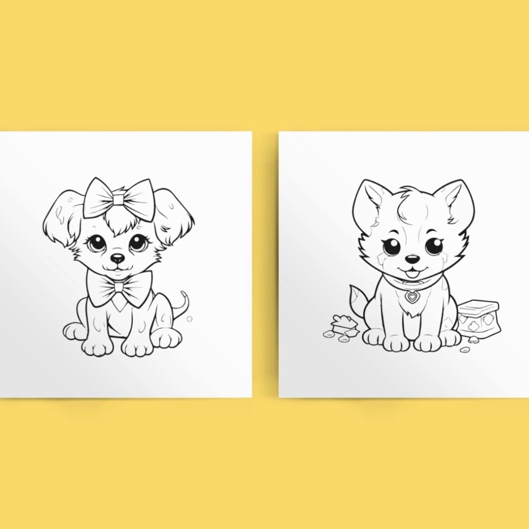 Kawaii Puppies Coloring pages - Image 3