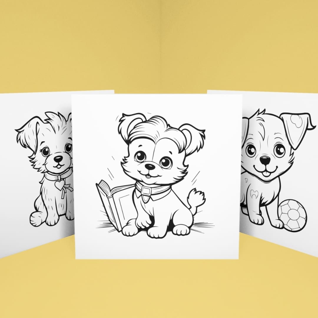 Kawaii Puppies Coloring pages - Image 4
