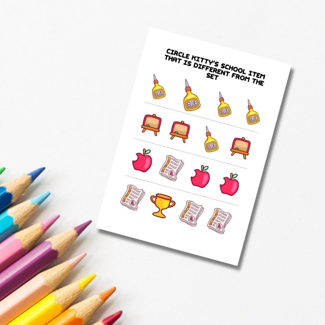 Kitty Back to School Activity Sheets - Image 3