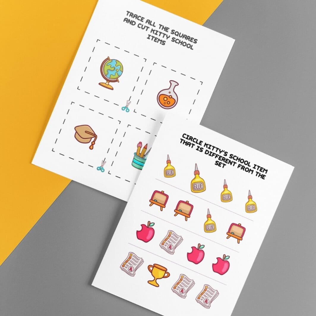 Kitty Back to School Activity Sheets - Image 5