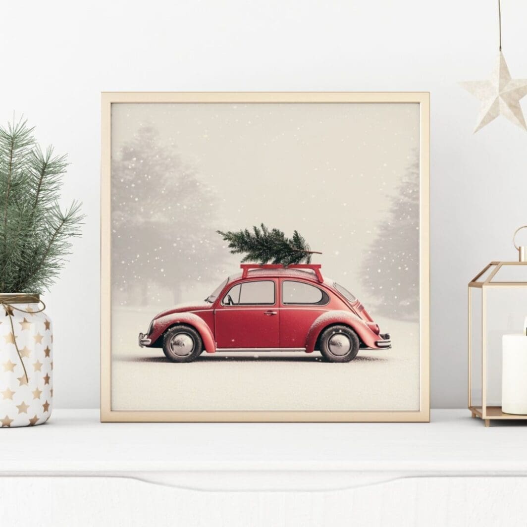 Christmas Volkswagen Beetle Posters - Image 7