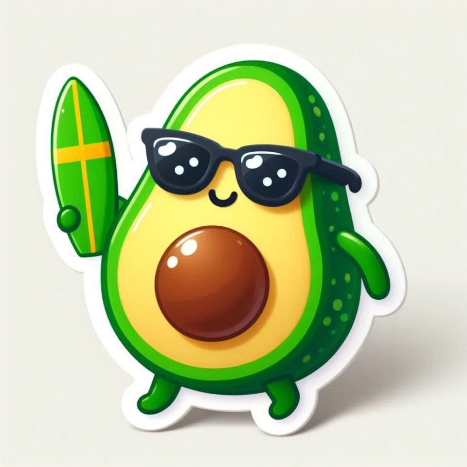 Avocado Stickers – Sharekkna Online