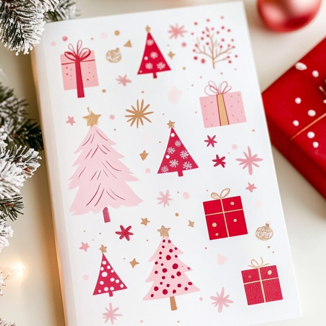 Pink Christmas Stickers - Image 5