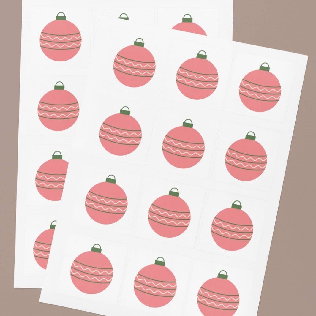 Pink Christmas Stickers - Image 8