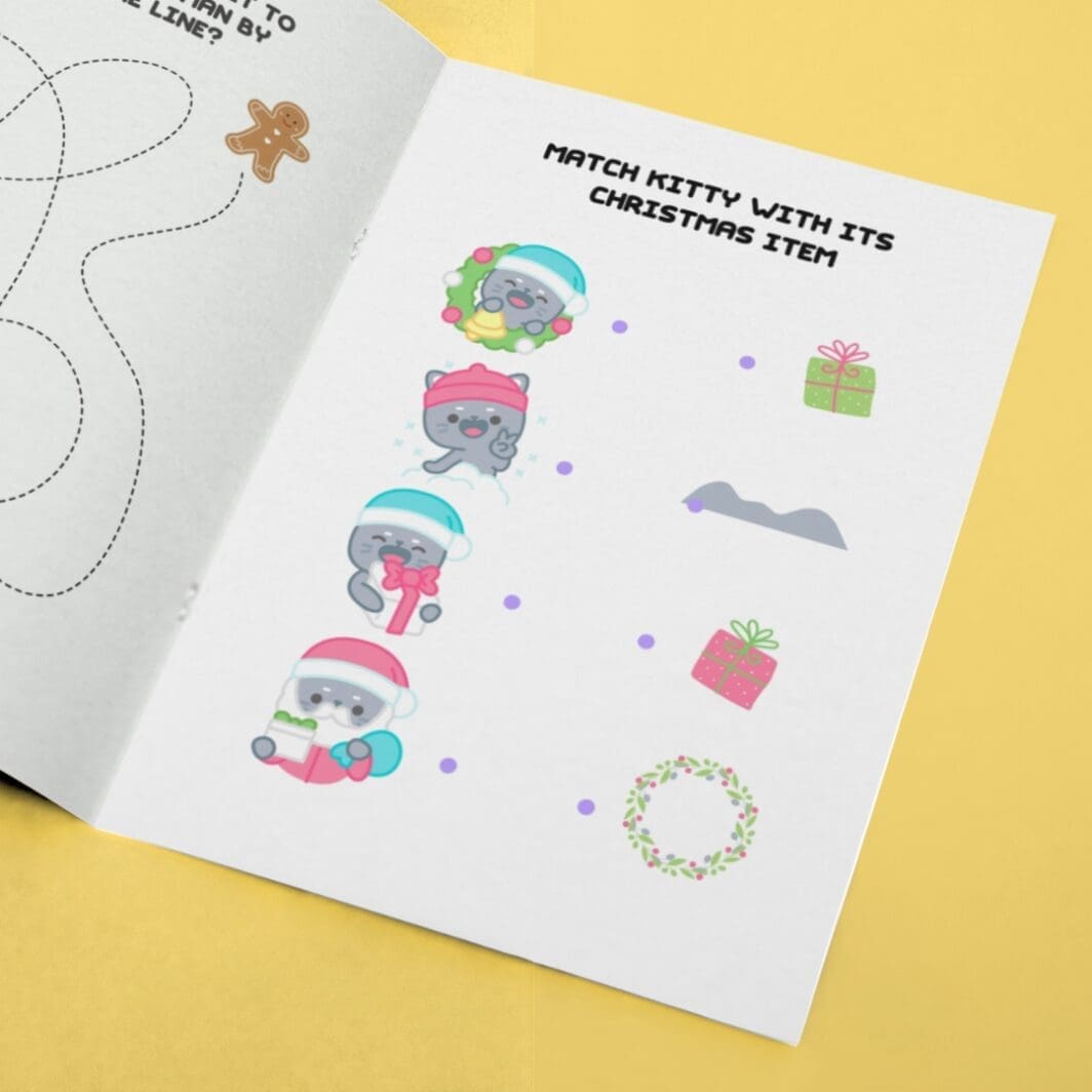 Kitty Christmas Time Activity Sheets - Image 4