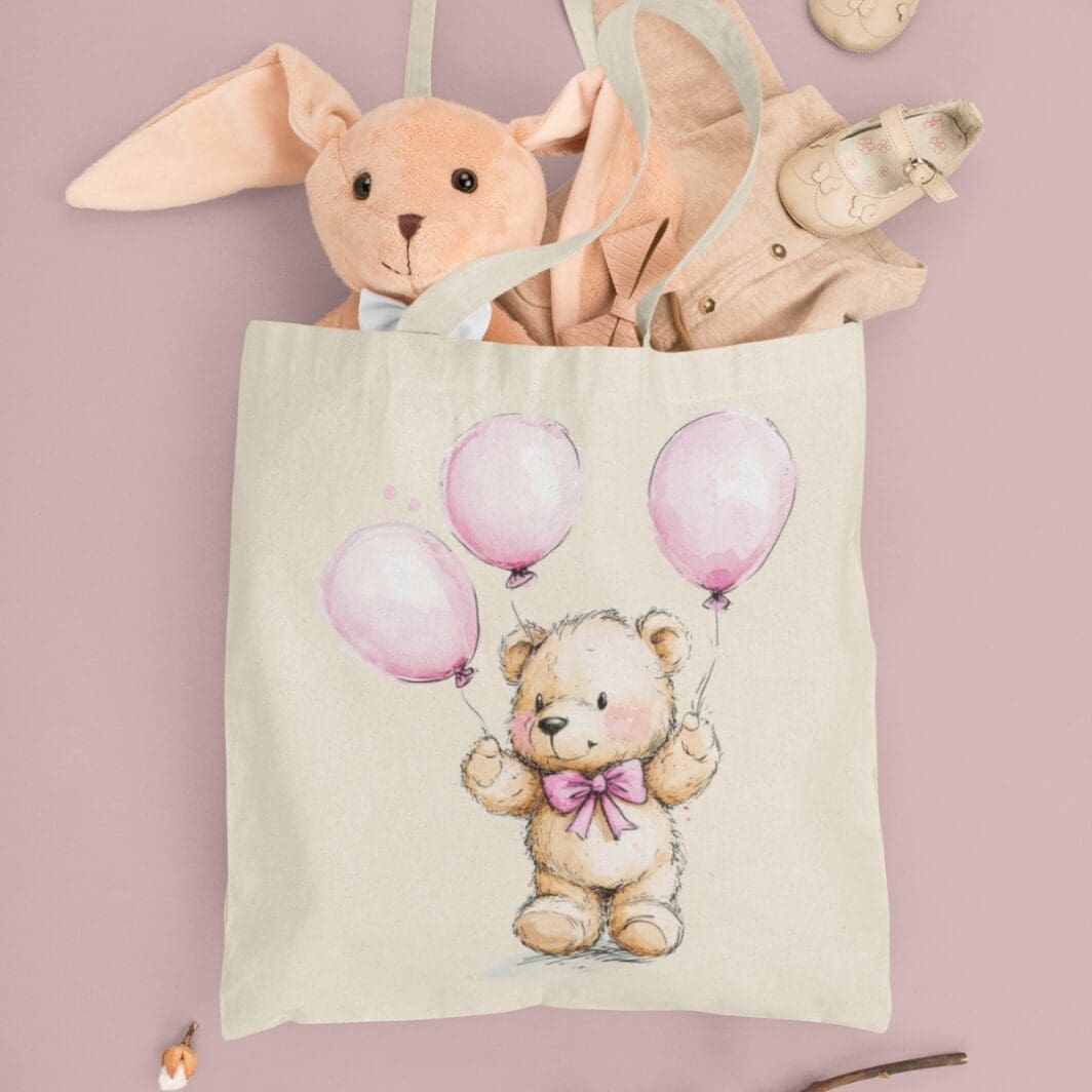 Teddy Bear Holding Balloons Clipart - Image 6