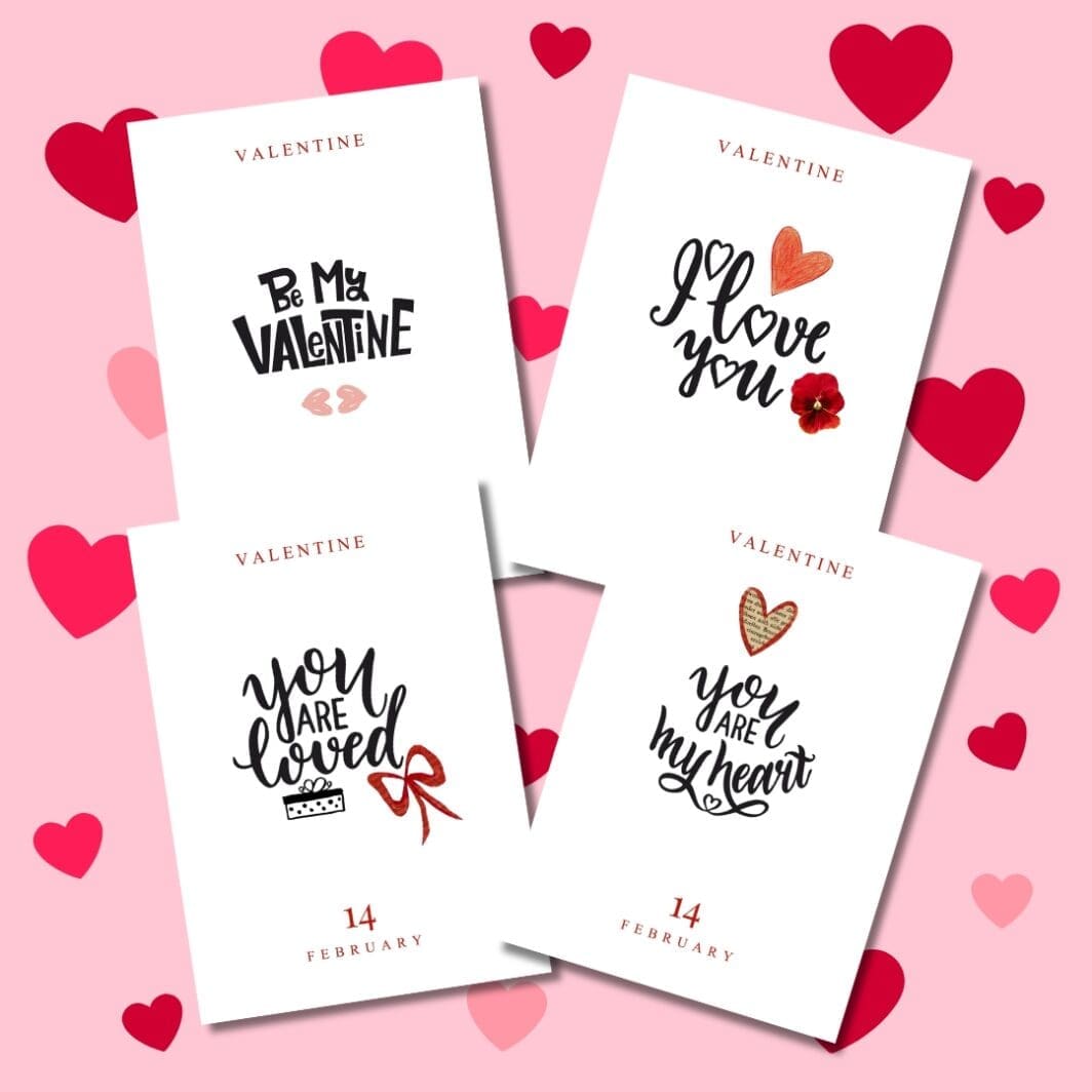 Valentine Cut Out Hearts Cards - Image 2