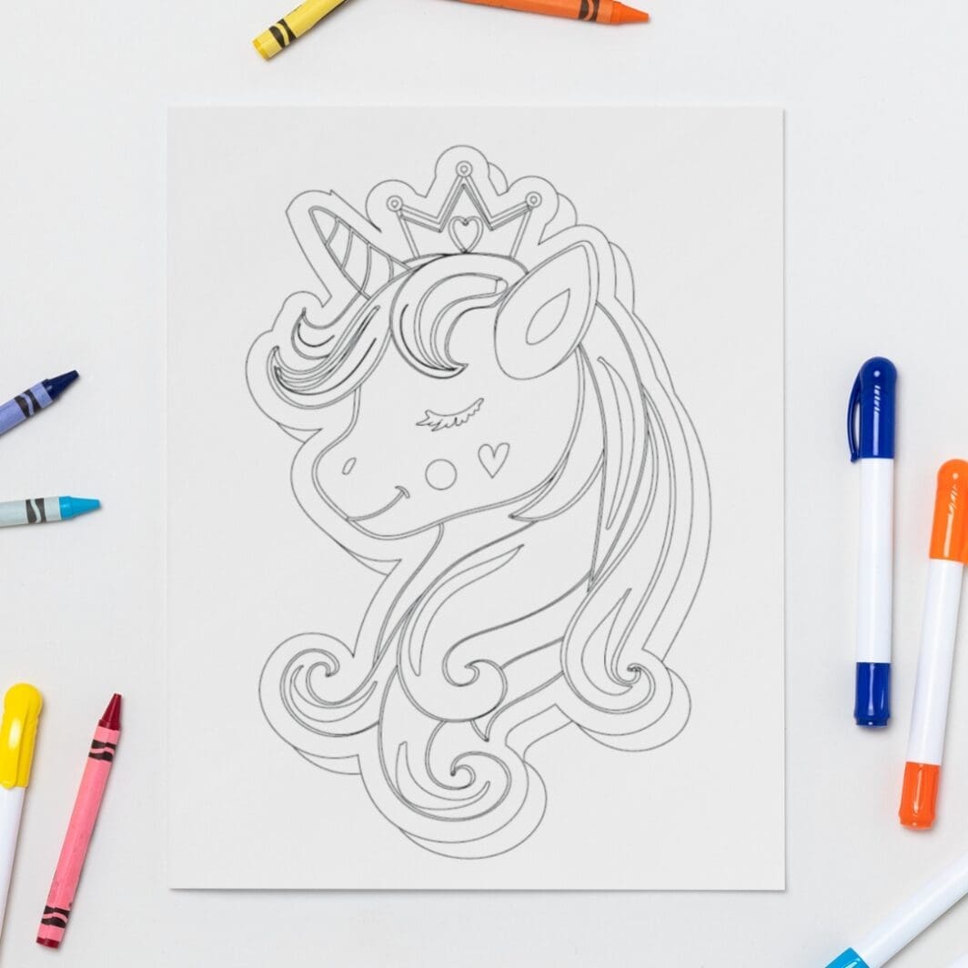 Unicorn Coloring Pages - Image 2
