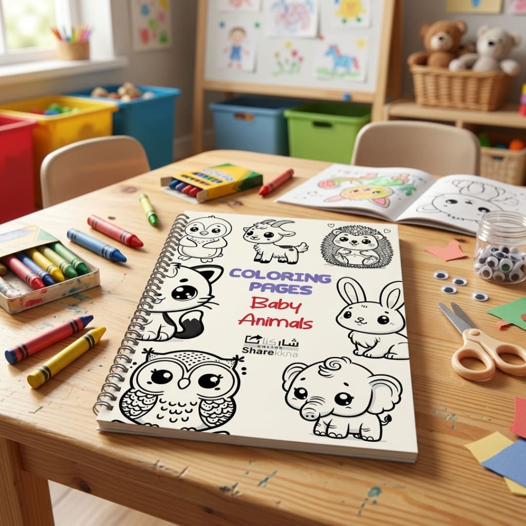 Animals Coloring Book for Kids – Printable PDF with cute animal coloring pages for preschoolers, kindergarteners, and young children.