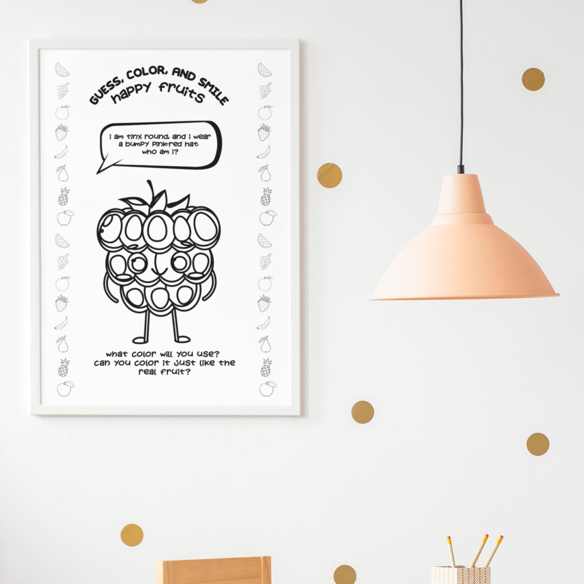 Happy Fruits Coloring Pages - Image 4