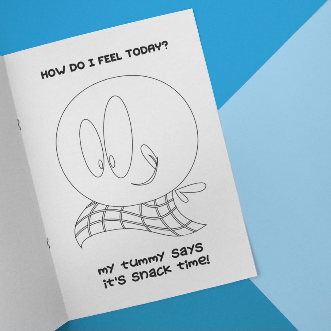 Cover image of a kids' emotions coloring book featuring cute cartoon characters showing different feelings like happy, sad, angry, and surprised. Bright colors, playful fonts, and a cheerful design invite children to explore emotions through coloring.