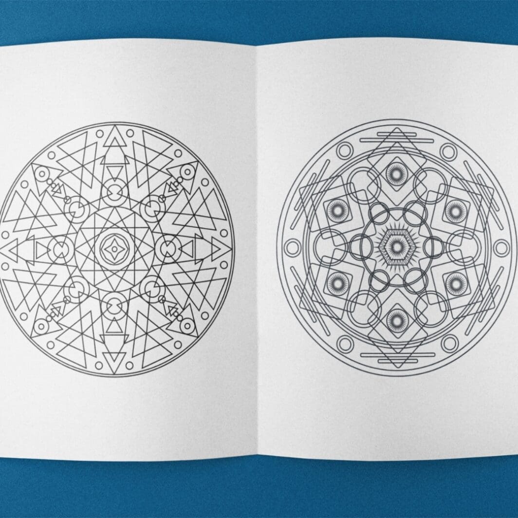 Simple Circular Mandala Coloring Book - Image 2