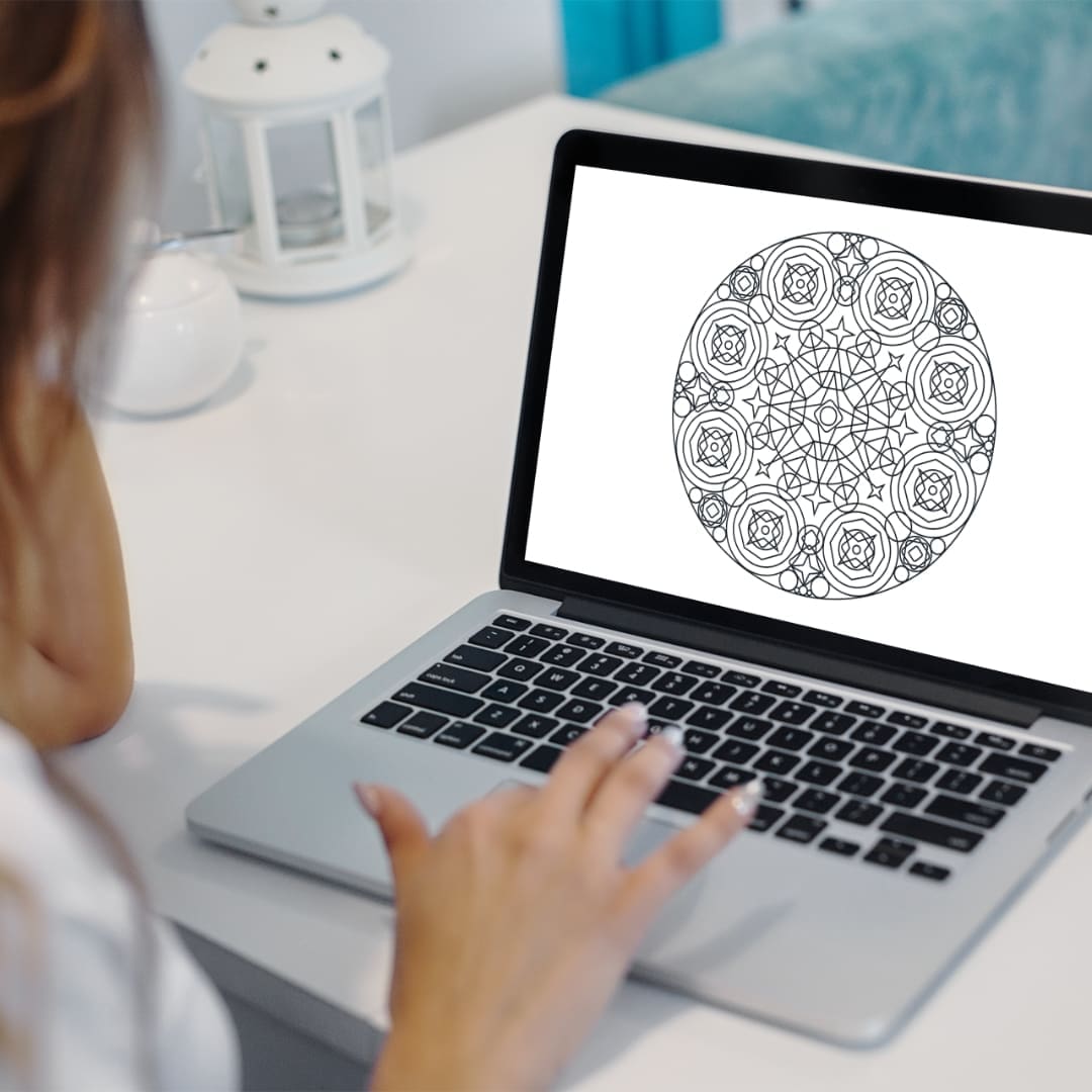 Simple Circular Mandala Coloring Book - Image 3